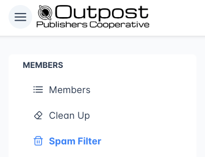 Menu Location Of Spam Filter