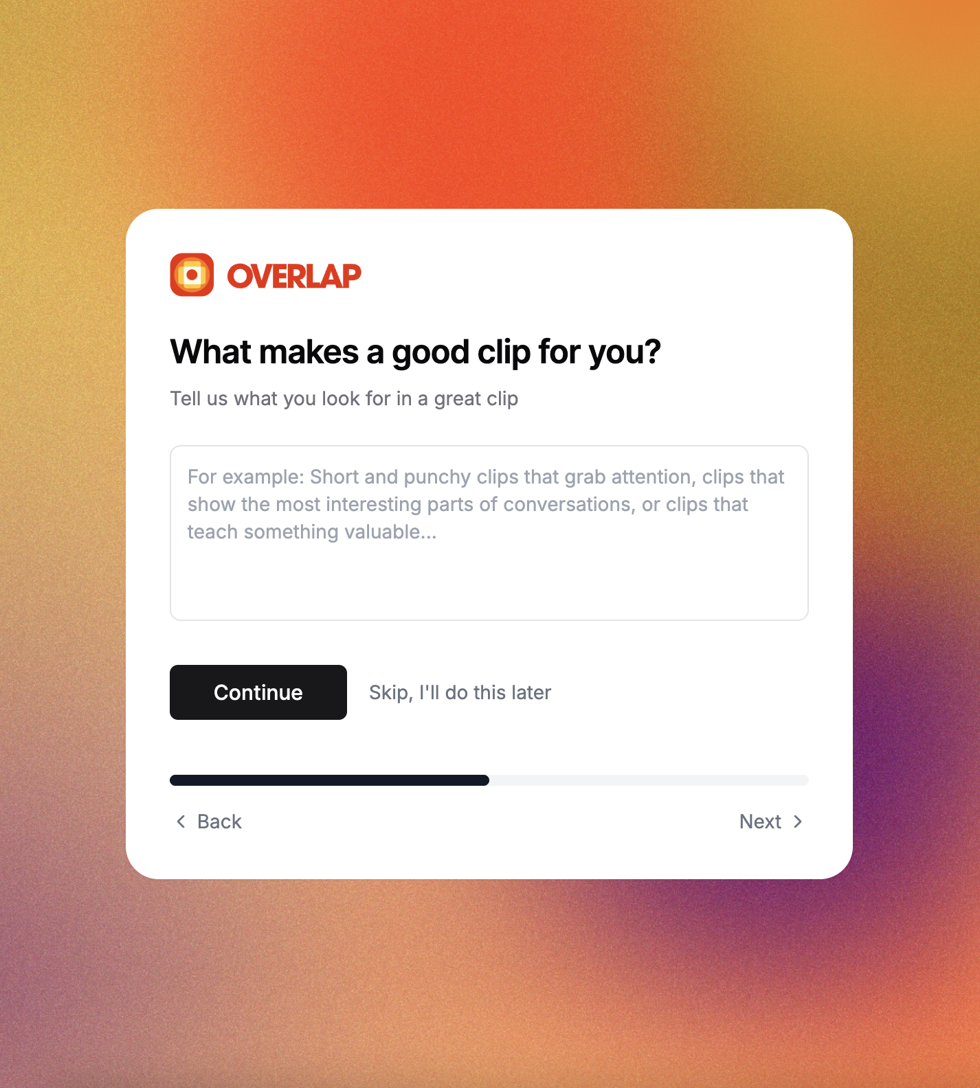Your first clipping prompt Your first prompt