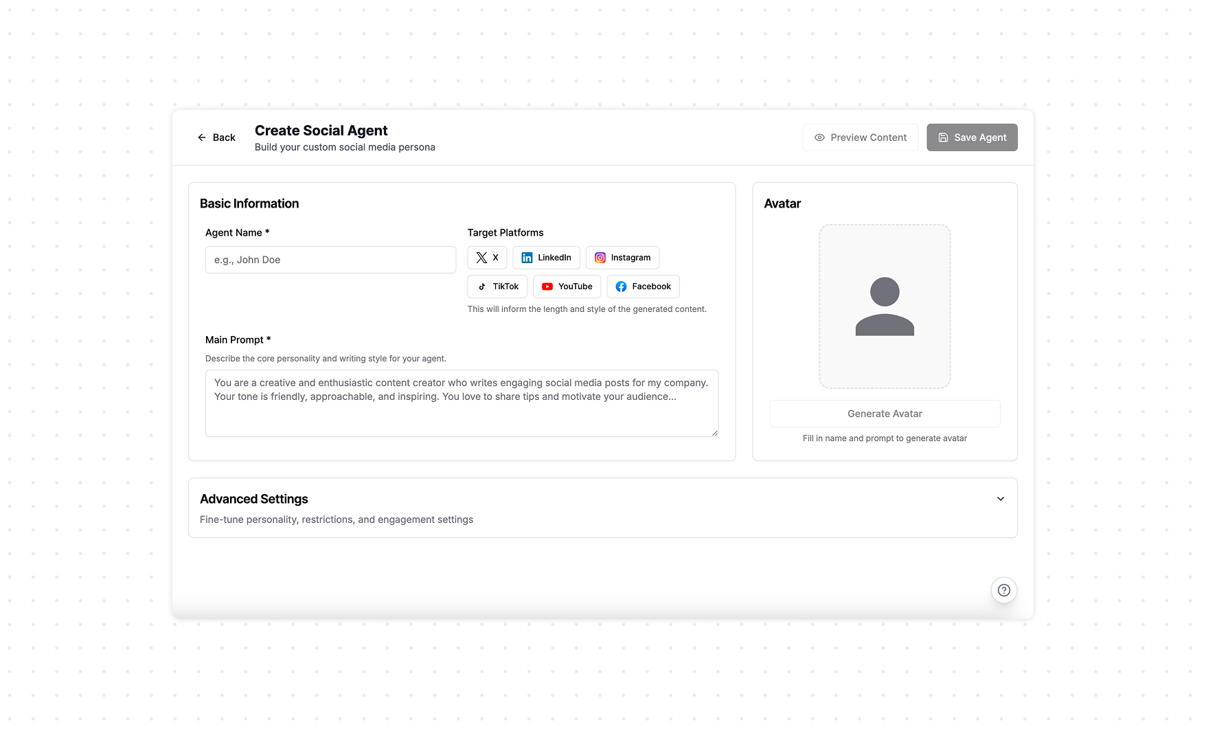 Example Agent Example Agent