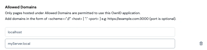 Allowed Domain
