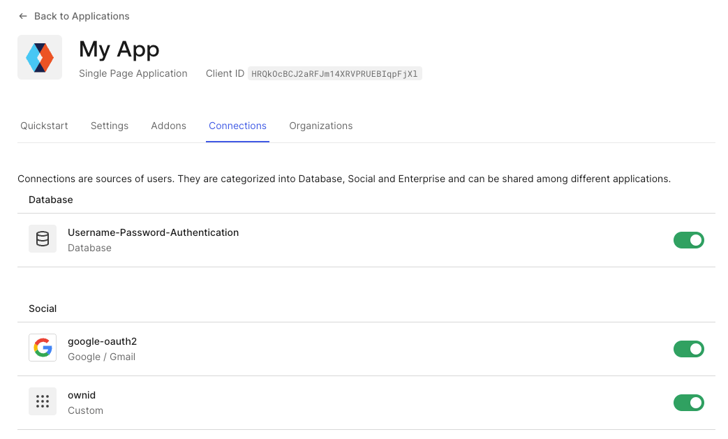 App connections