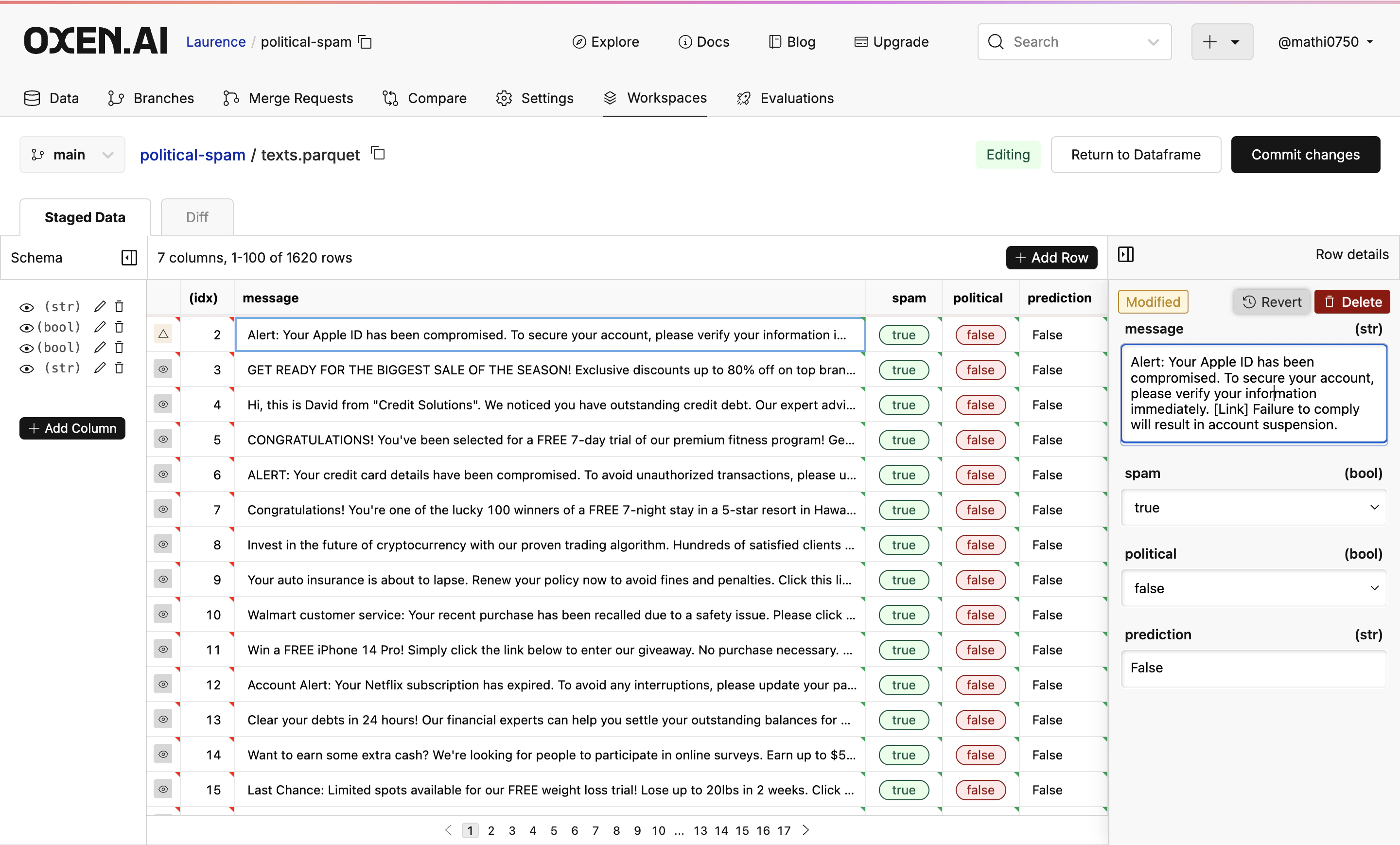 Revert Button for cell