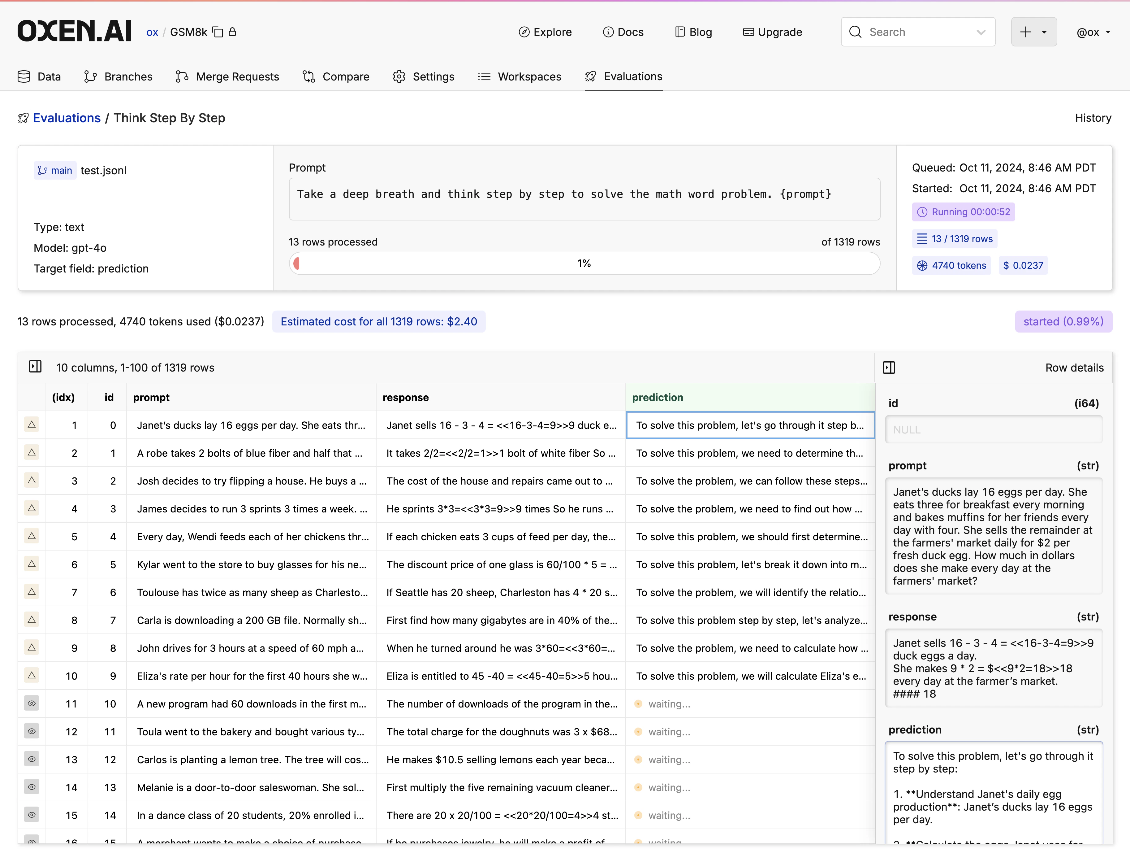 Run Models on Datasets