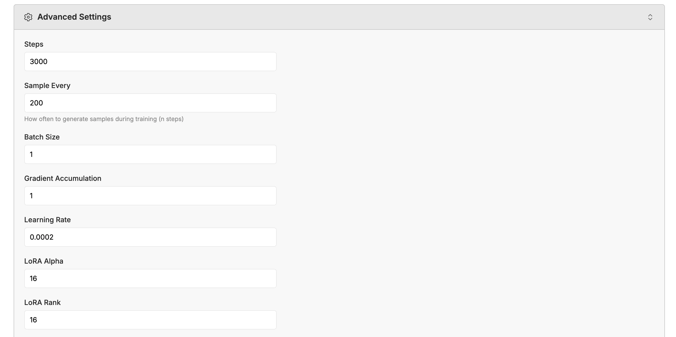 Fine-Tune Parameters