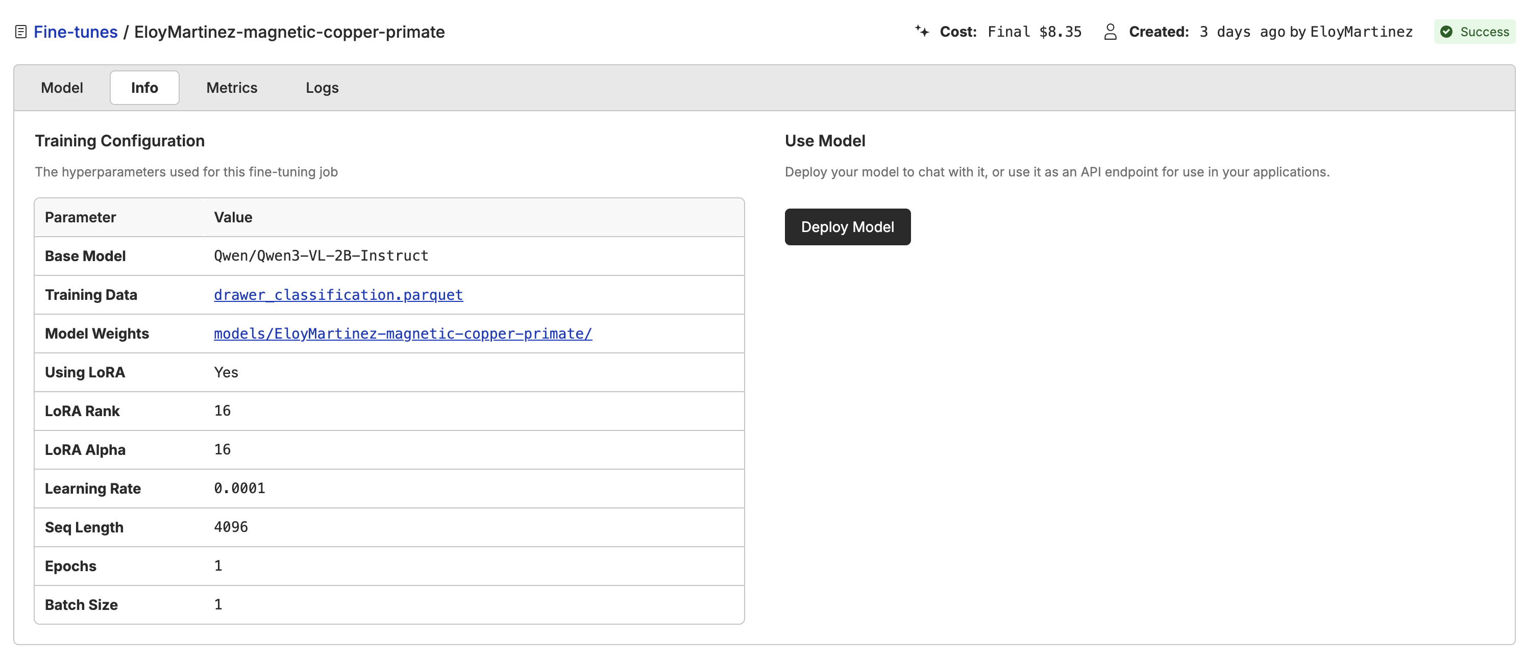 Deploy Model