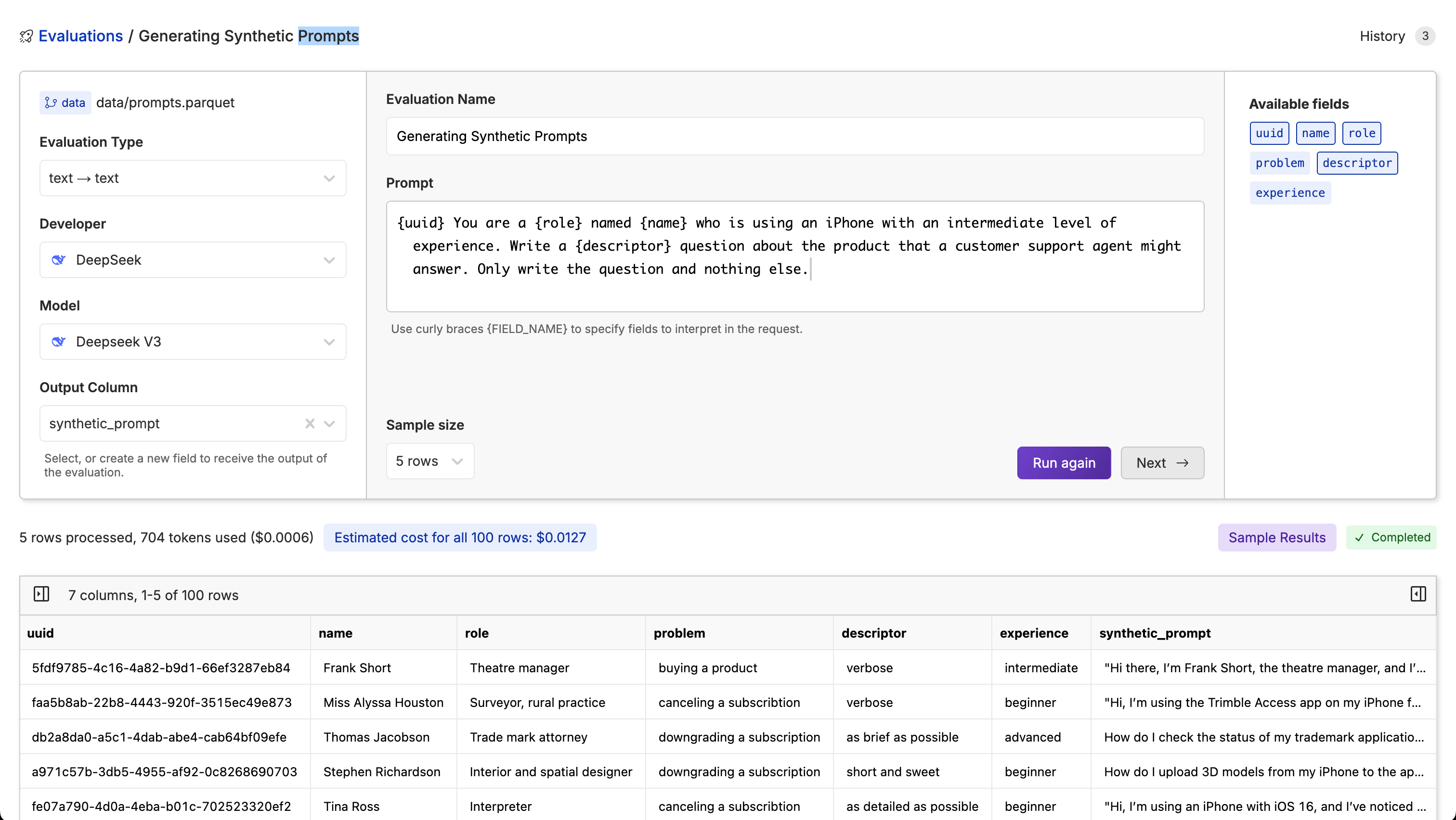 Inference UI