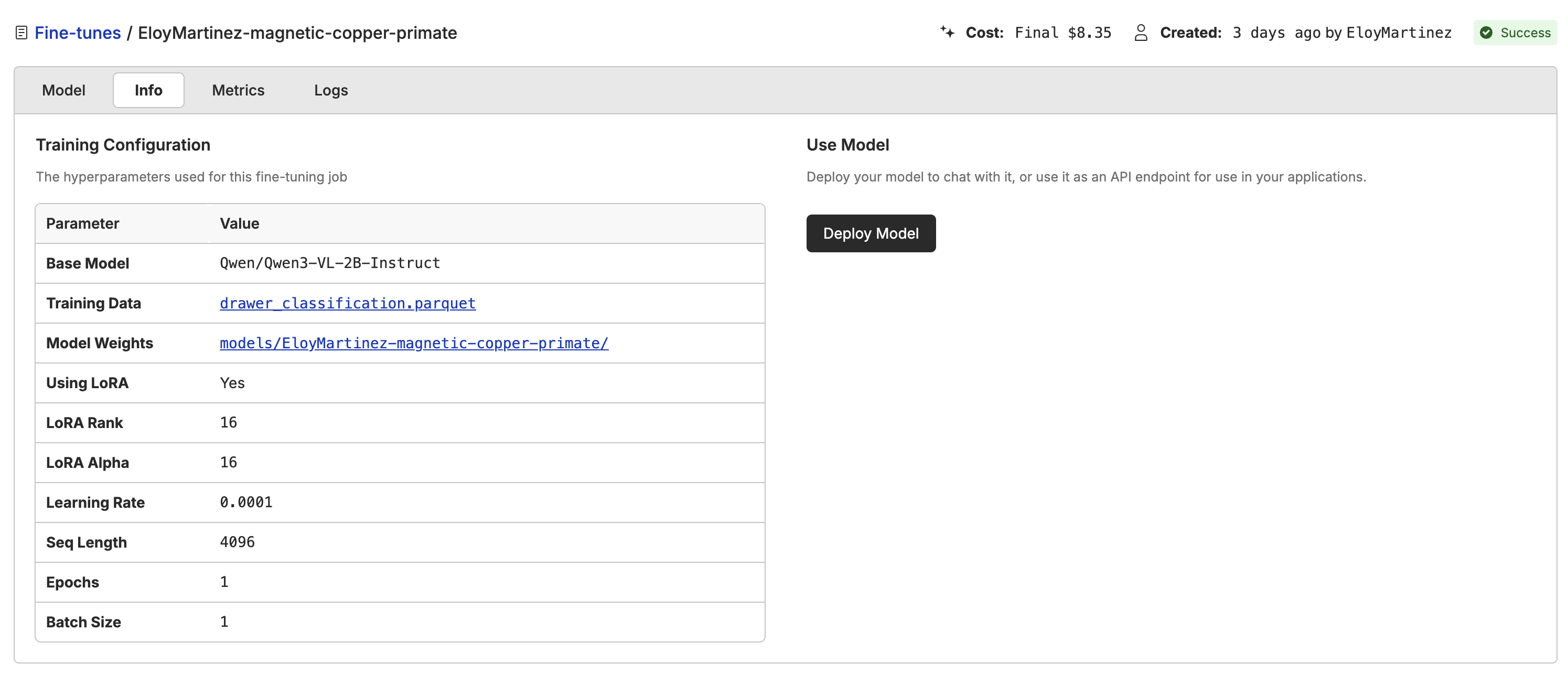 Deploy Model