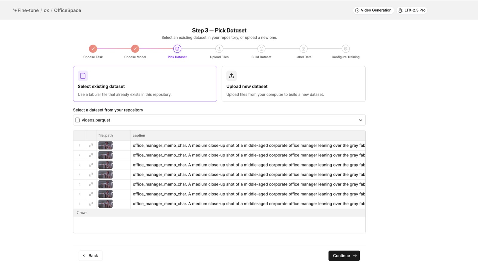 Pick Dataset