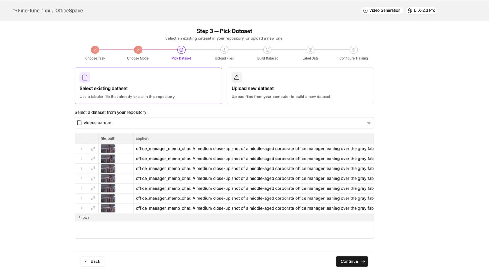 Pick Dataset