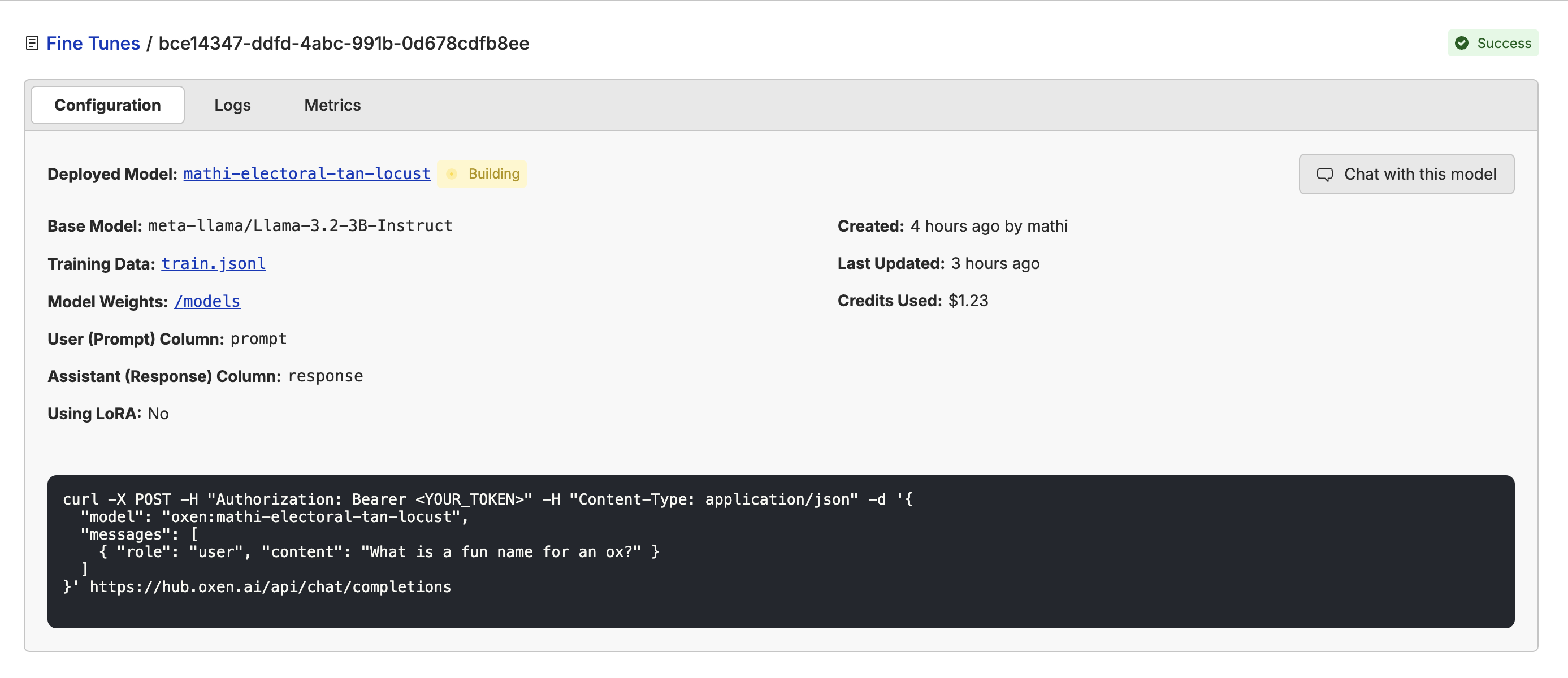 Deploy example