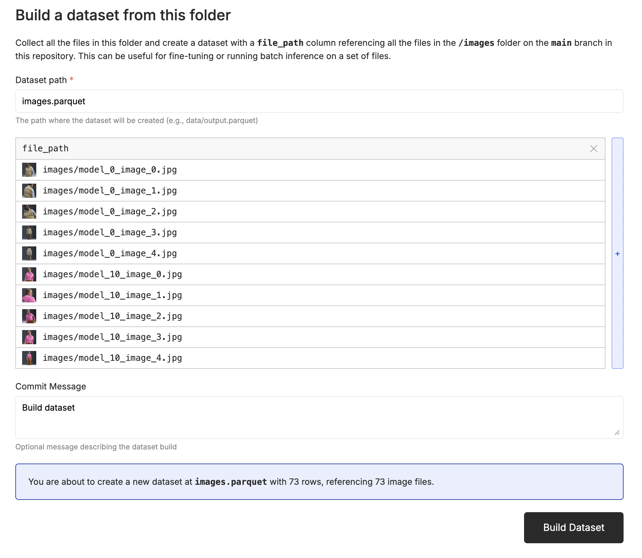 Folder to Dataset