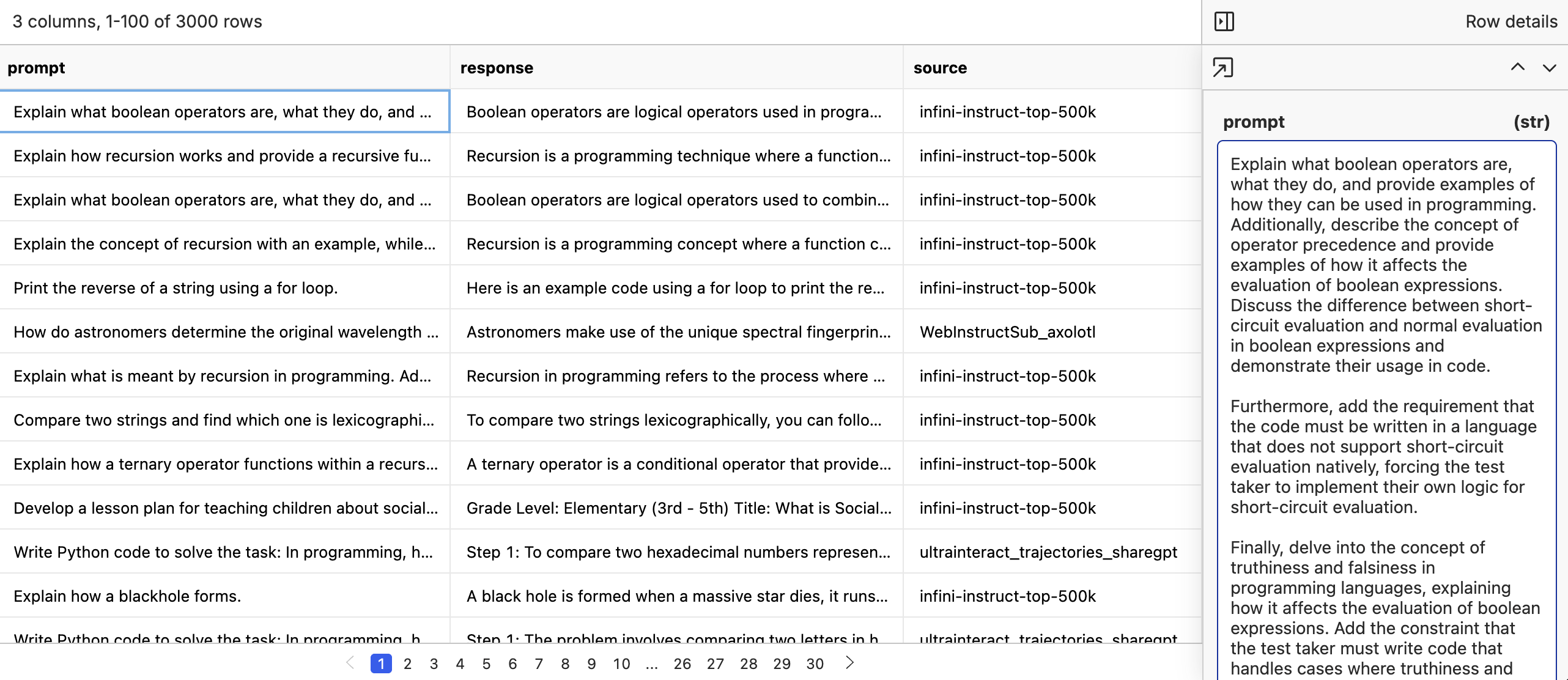 datasets-page