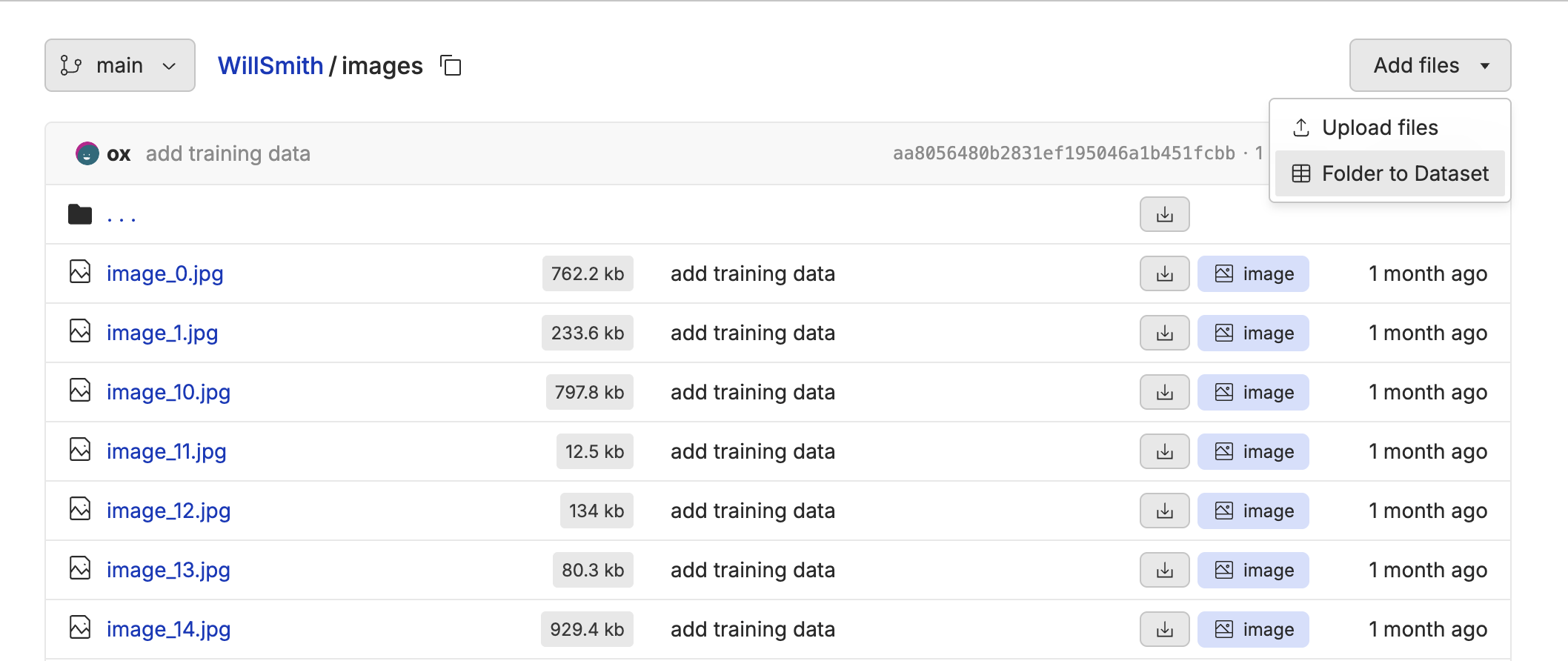 Folder to Dataset