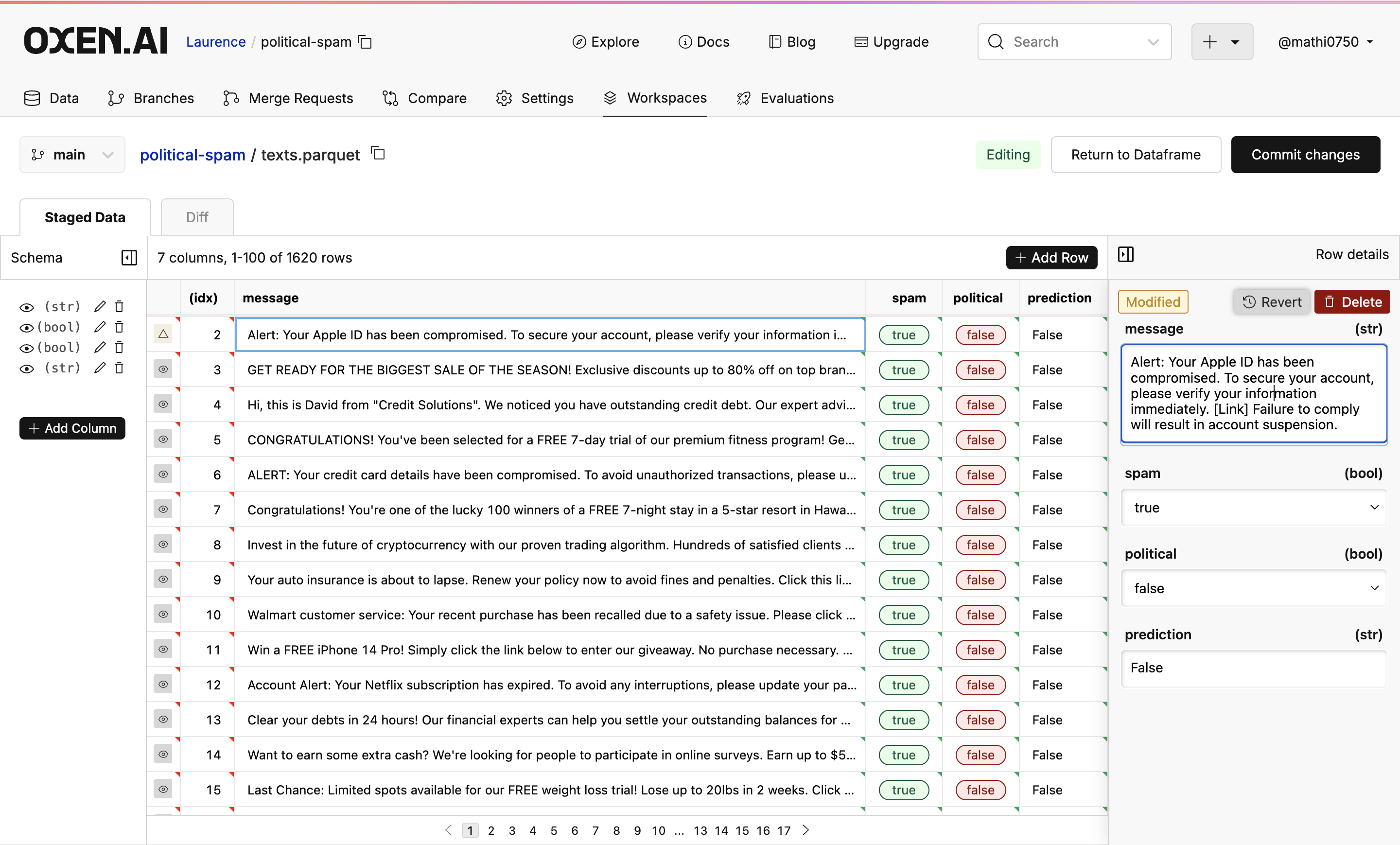Revert Button for cell