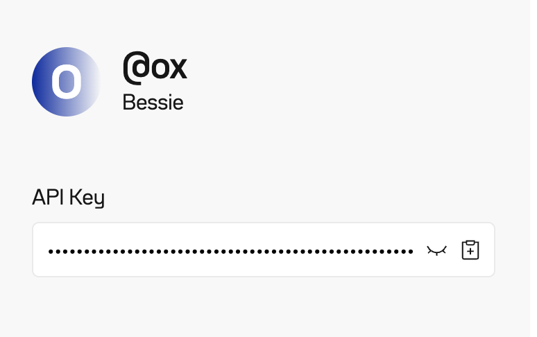 Oxen.ai authentication key