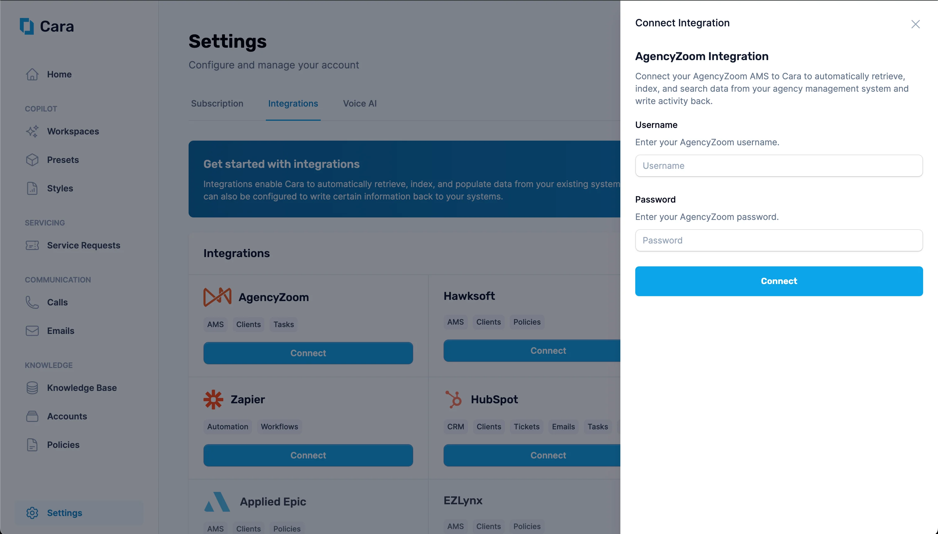 AgencyZoom Integration