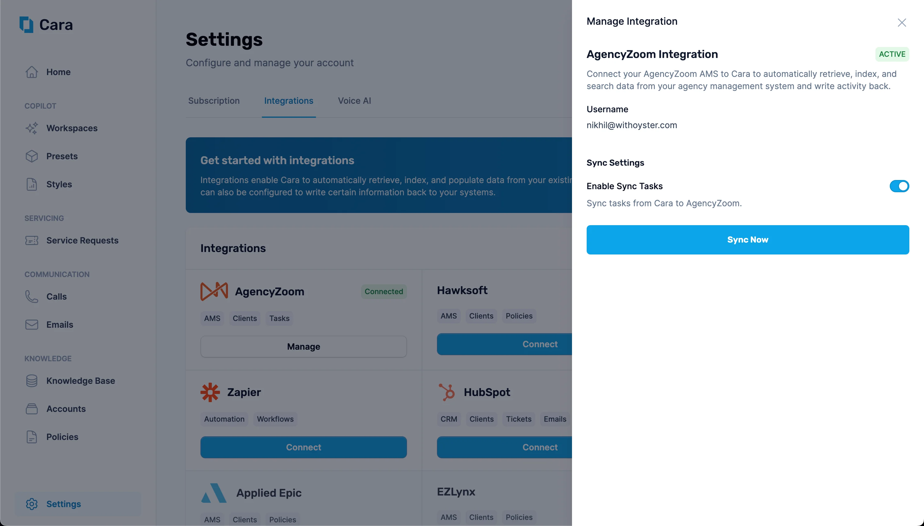 AgencyZoom_Settings