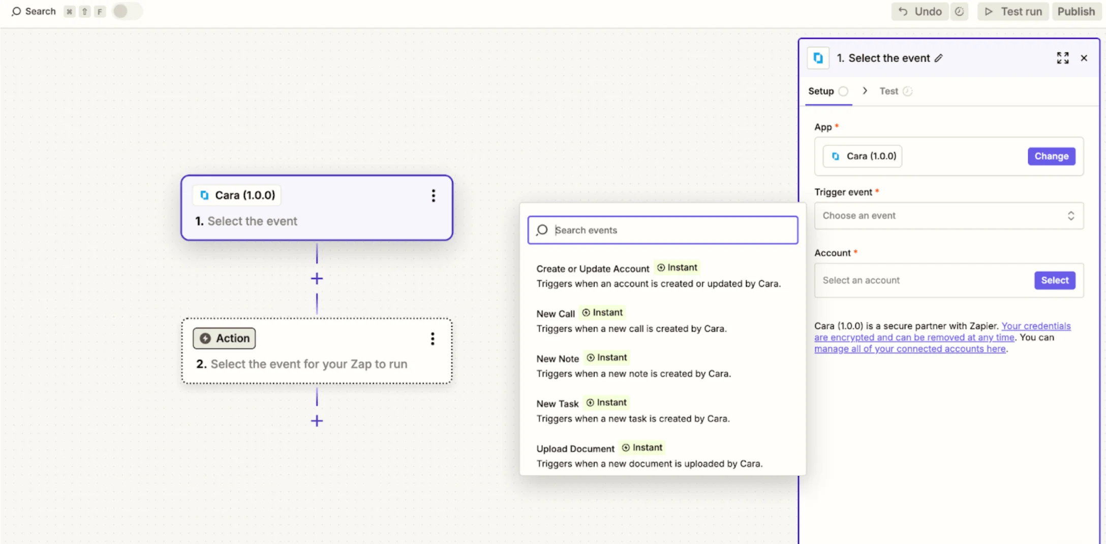 Zapier Trigger Setup