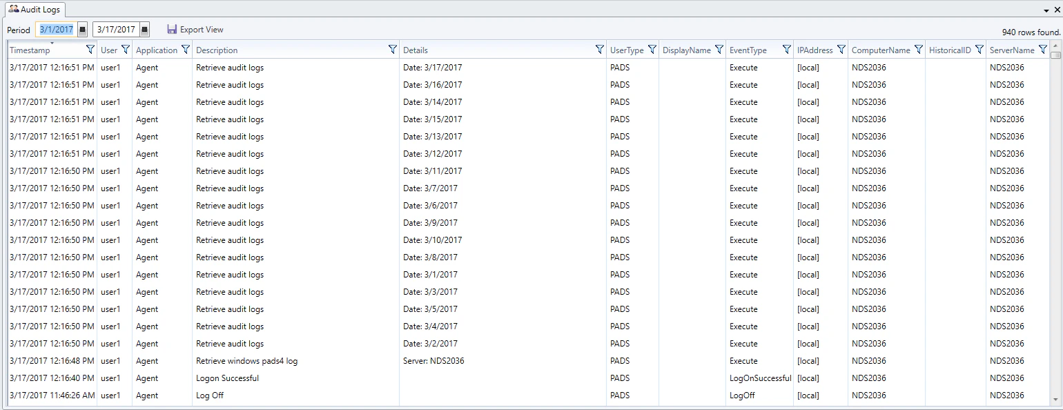 EN Agent Audit Window Pn