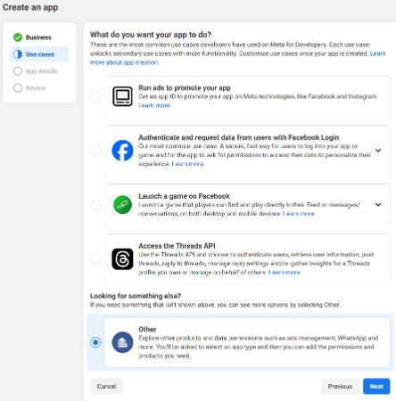Meta Use Case Other Meta Use Case Other