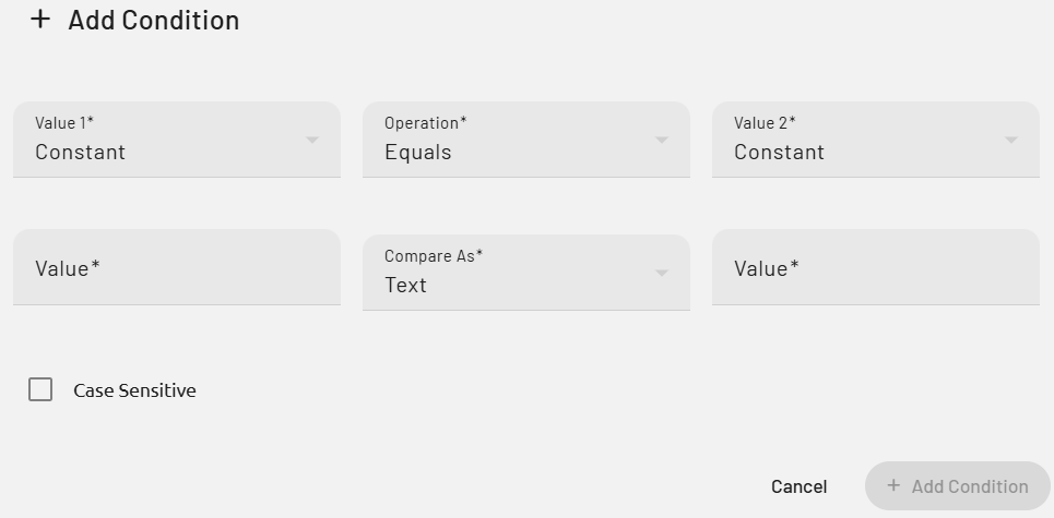Add Condition button