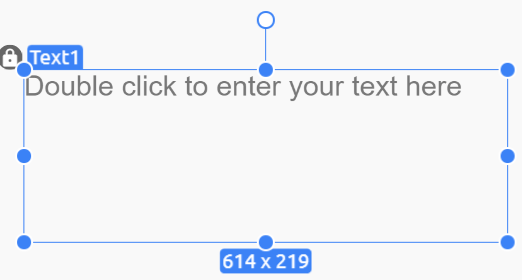 Place Text Element Placing an element on the canvas
