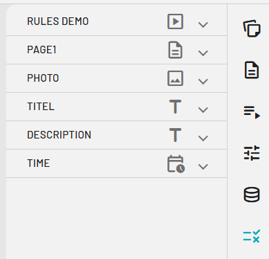 Rules On Elements Rules option in the Properties pane