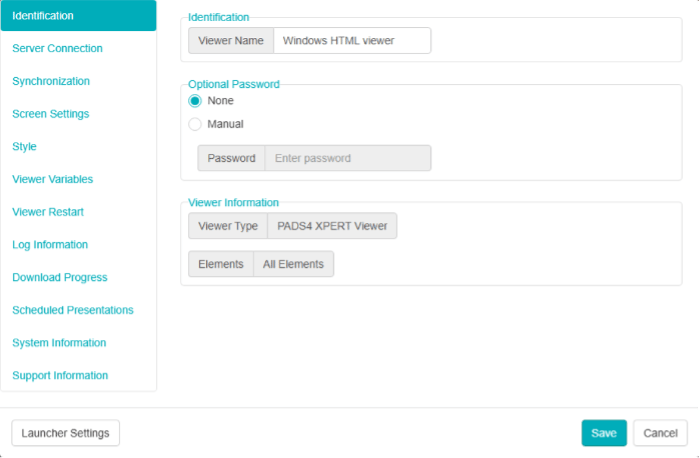 Windows-HTML5-Viewer - PADS4 Platform