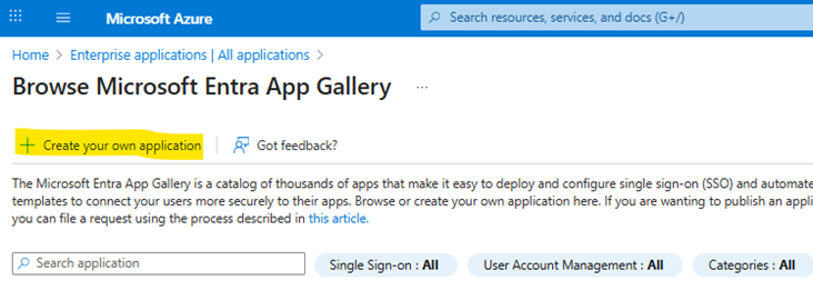 Azure Create Own App Azure Create Own App