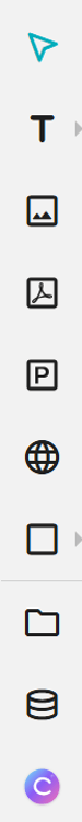 Overview of page elements in the Designer toolbar