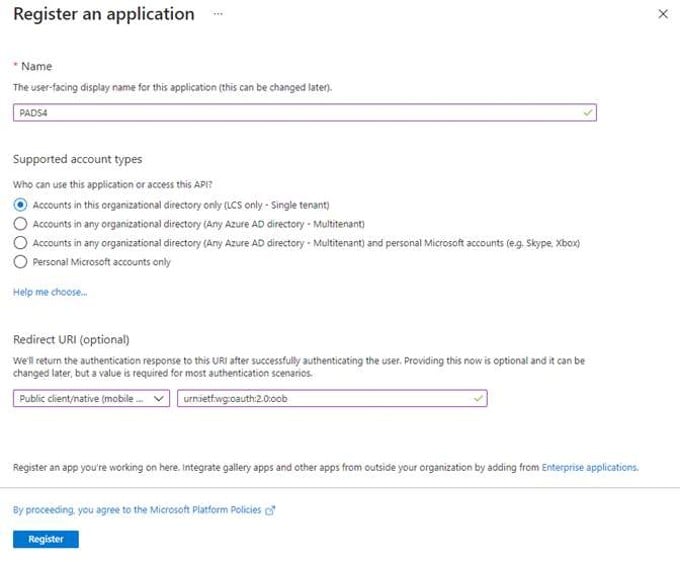 Register An Application