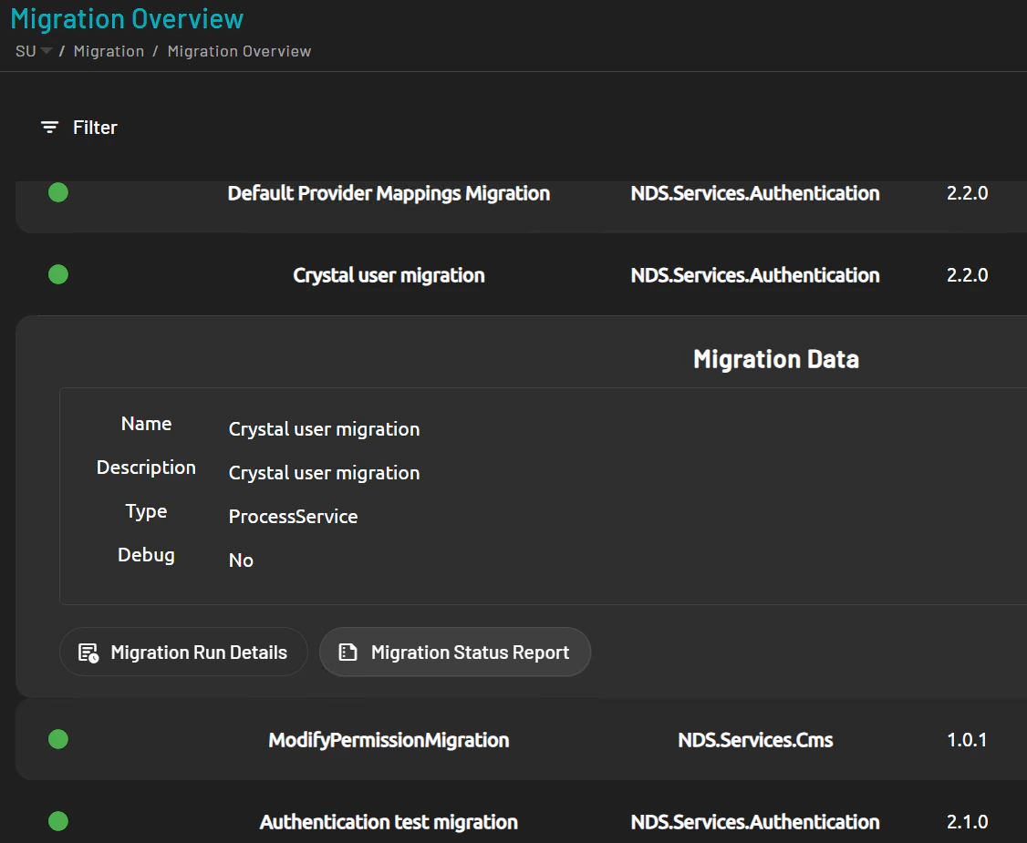 Migration Overview Green