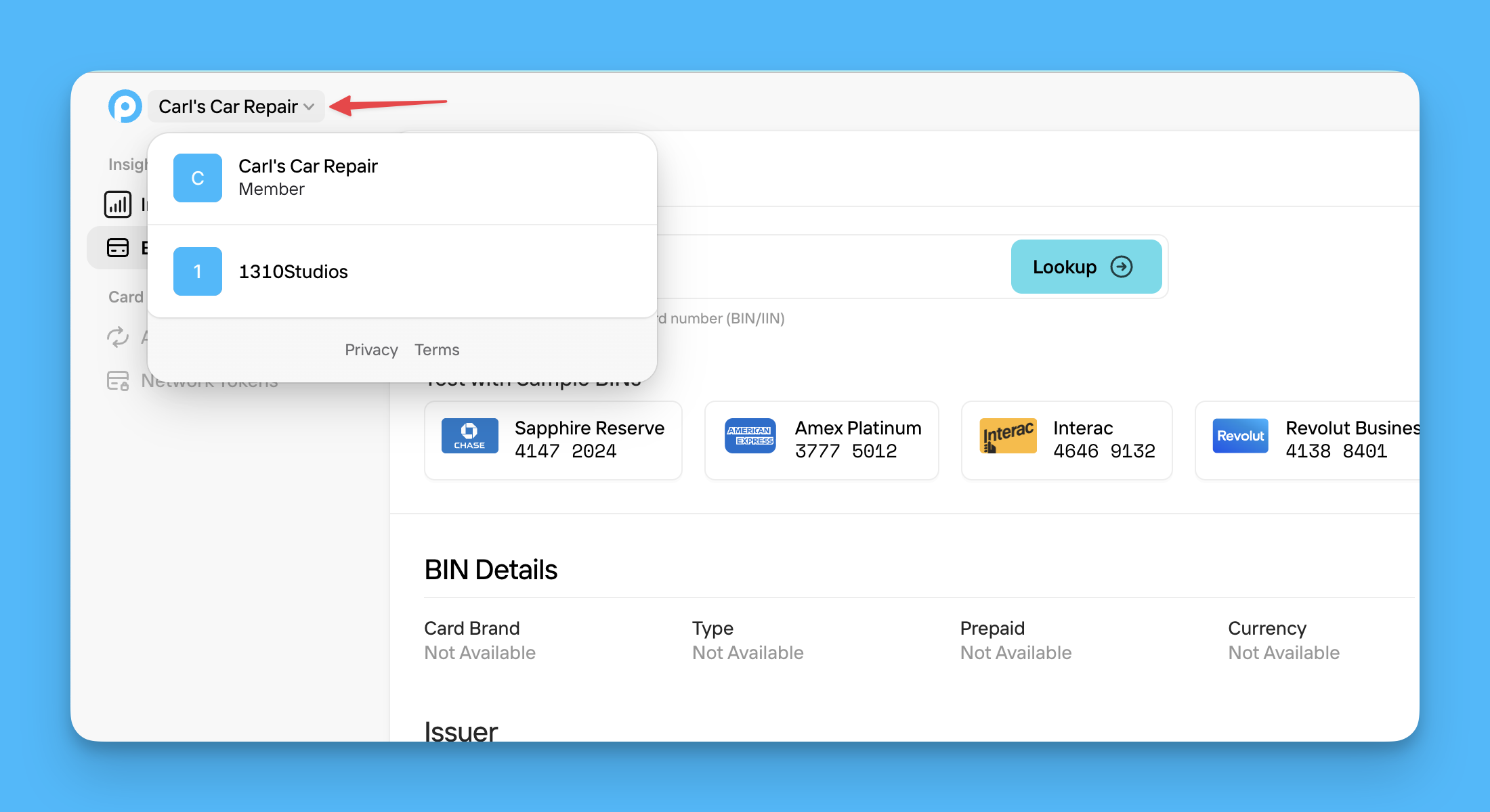 Organization Switcher
