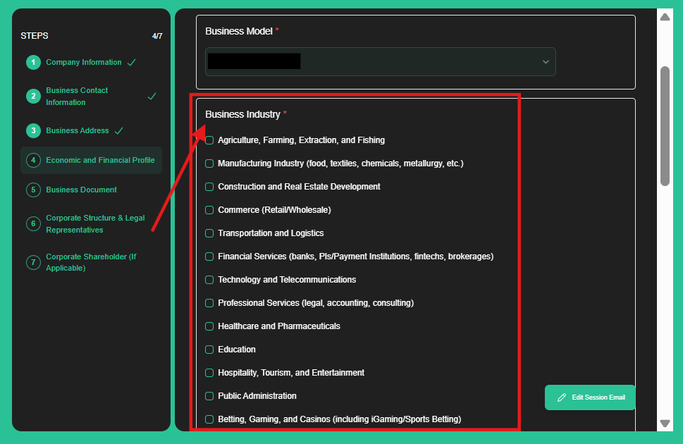Select the industry that best describes your business.
