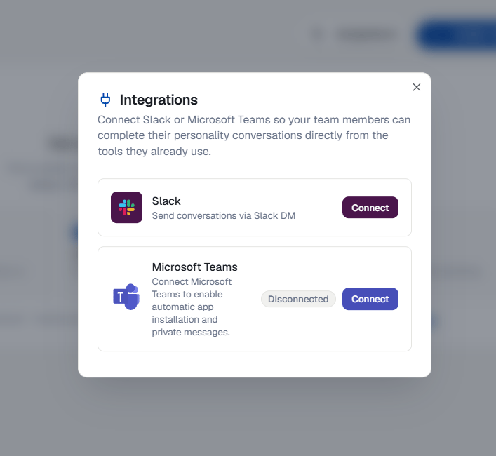 Slack Teams Integration