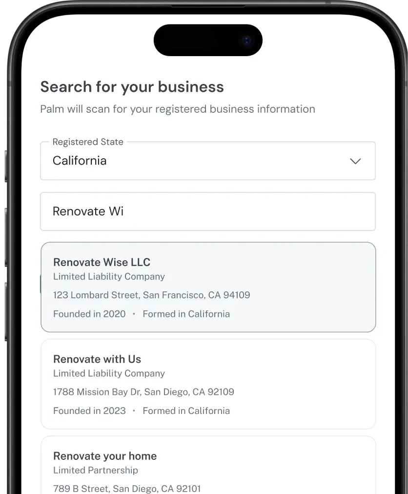 Image showcasing registry search with two results
