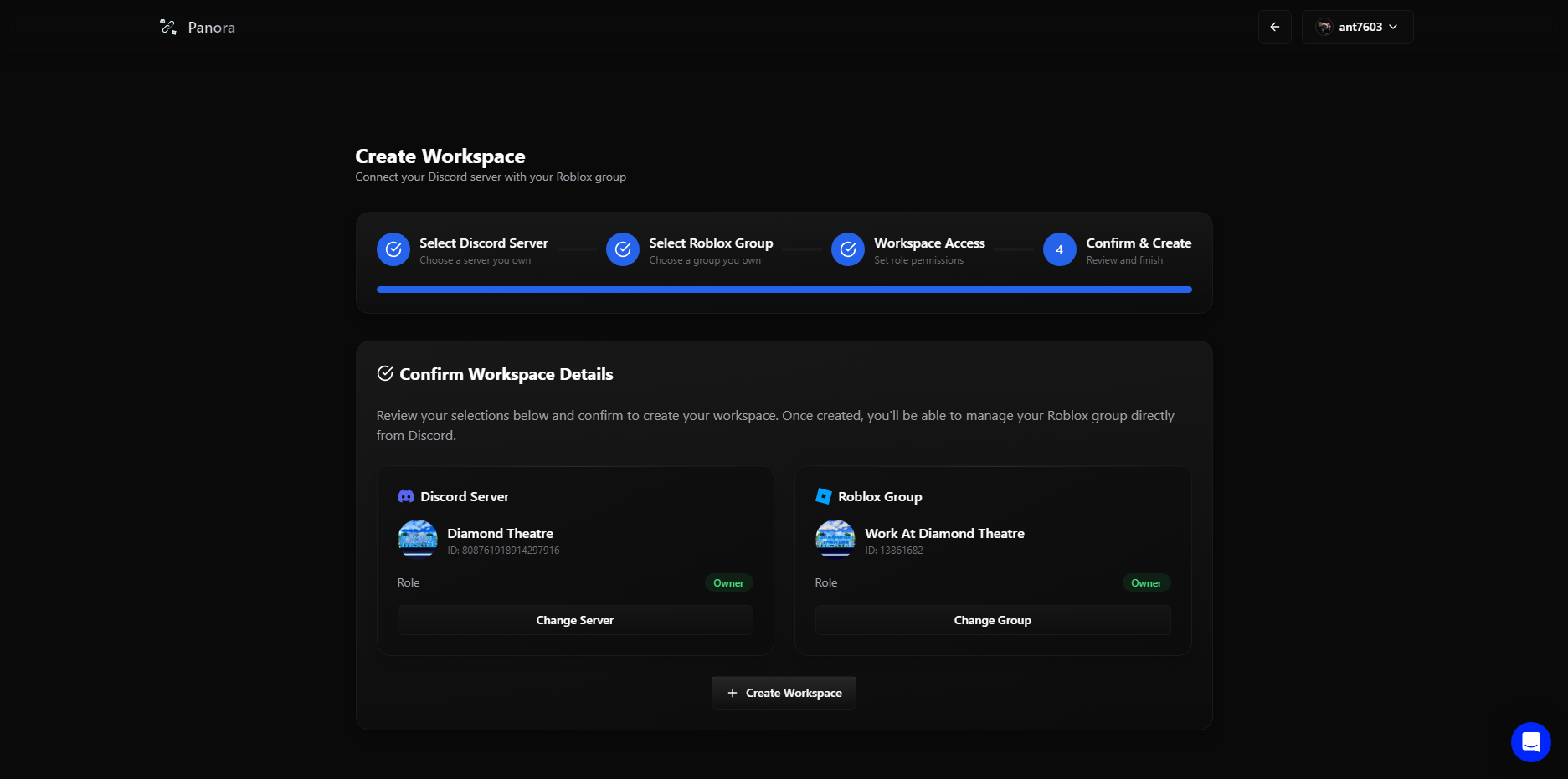 Confirmation screen