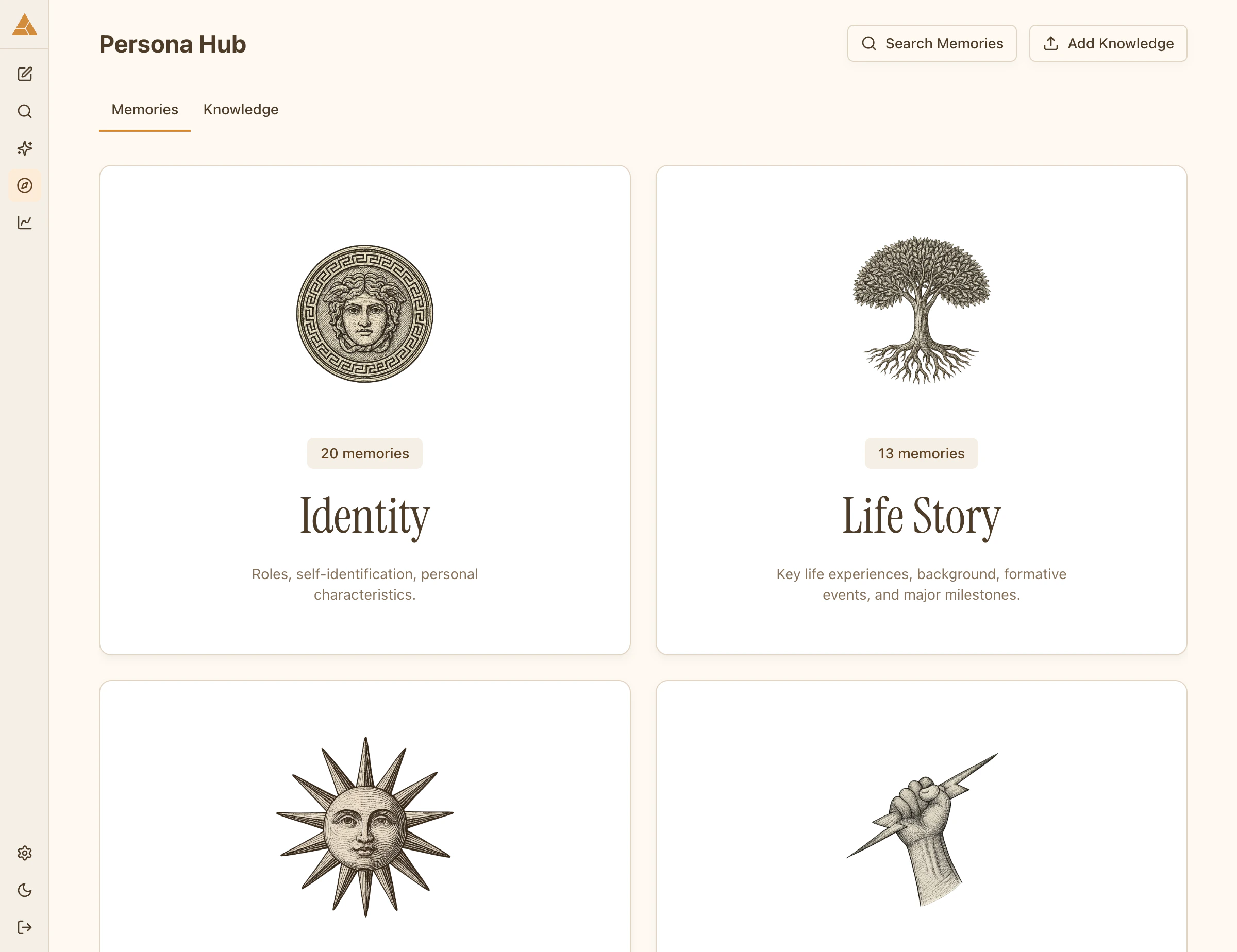 Memories dashboard