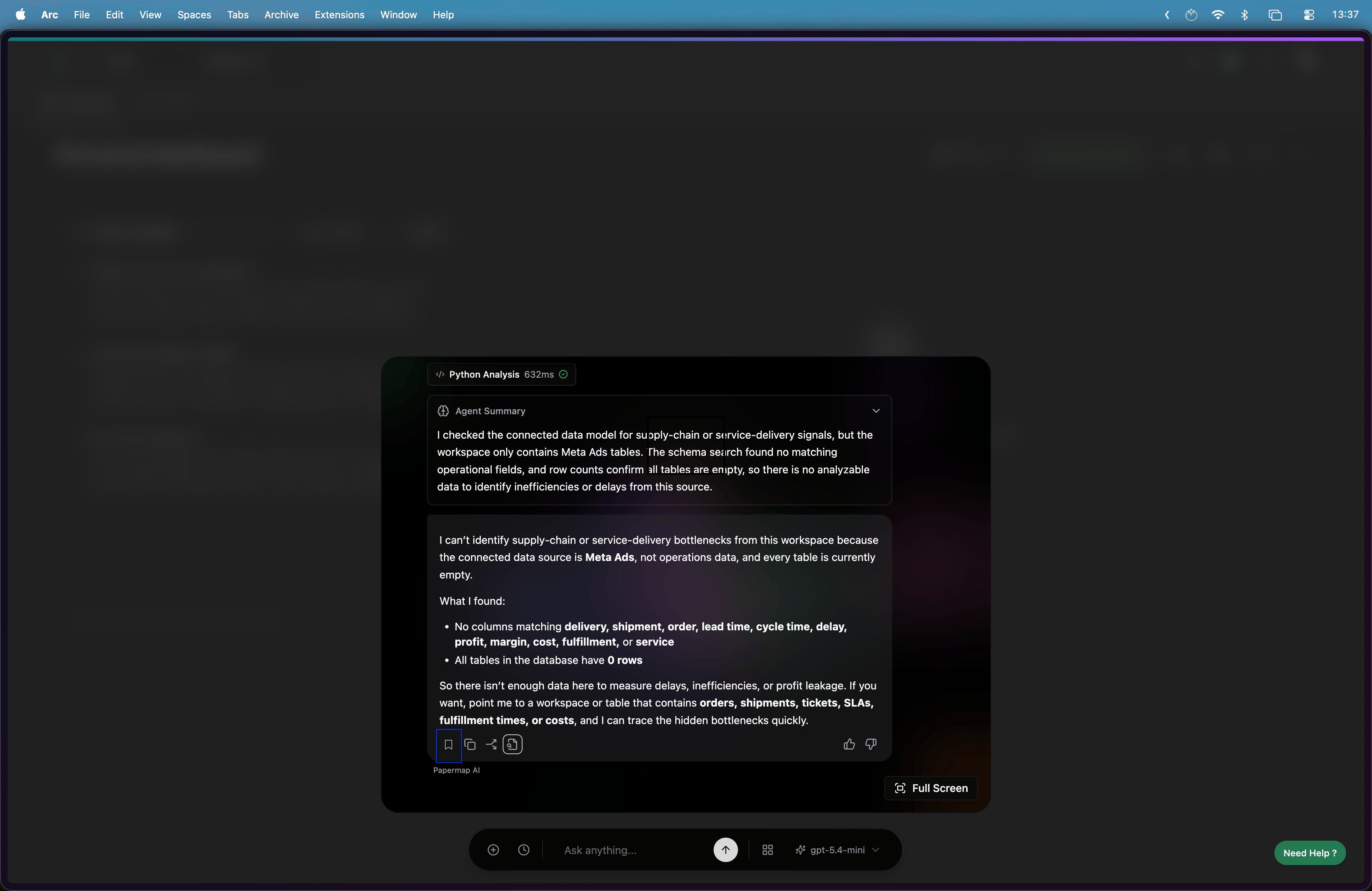 Bookmark a chat response