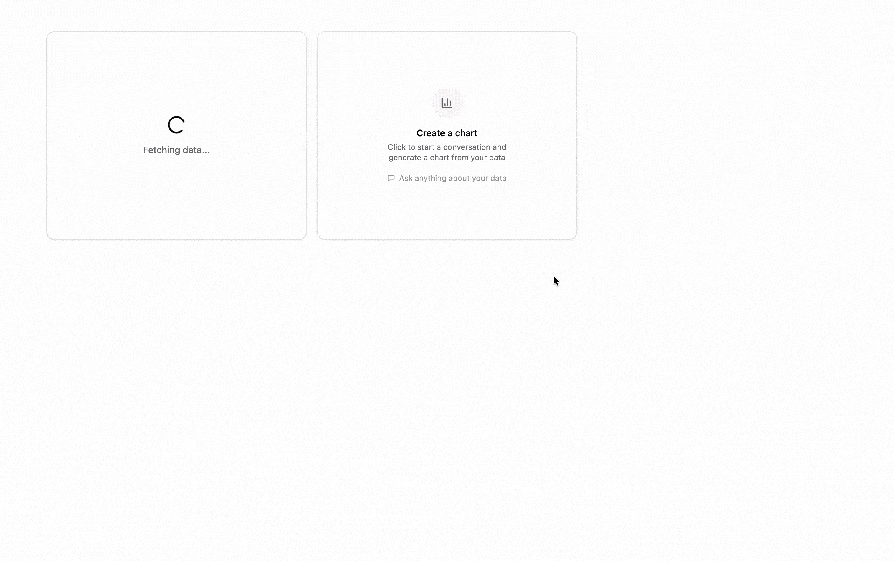 PaperCard streaming variant showing chart and conversation together