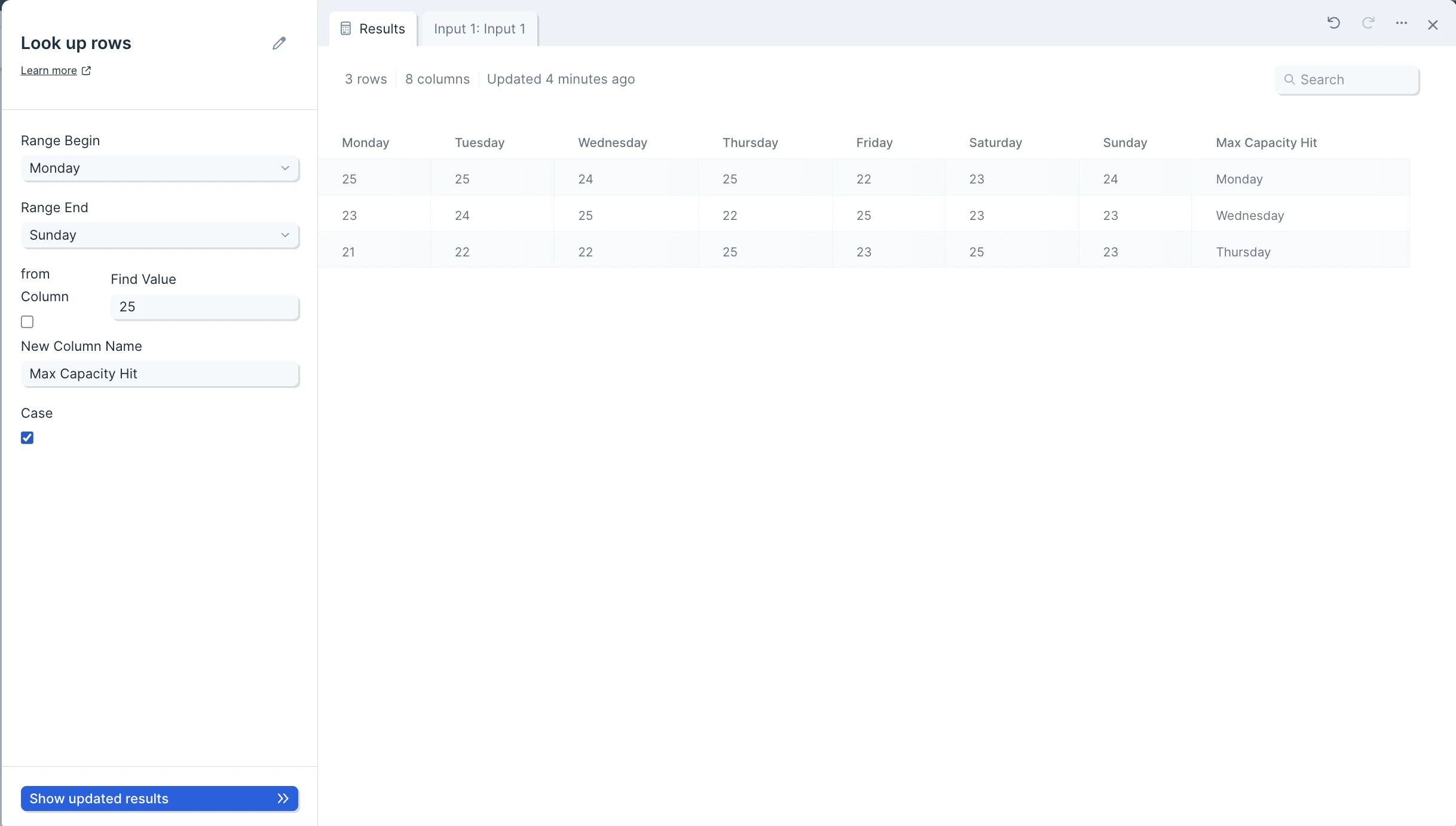 Case-sensitivity checkbox enabled to enforce exact match casing during lookup