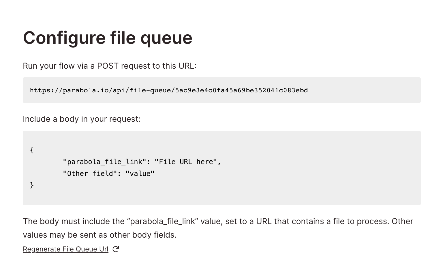 File queue integration - Parabola