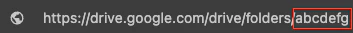 Google Drive folder ID in URL
