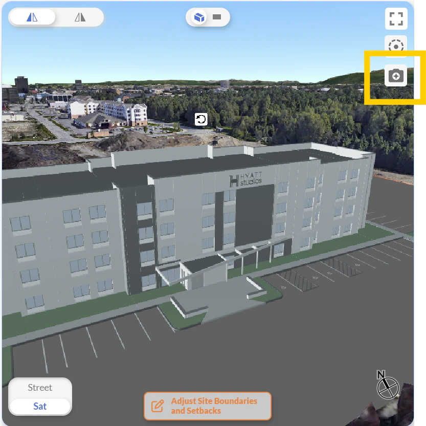 An aerial view snapshot of a project site