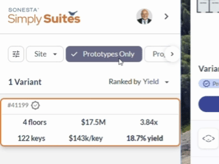 Toggling filters on and off in the panel