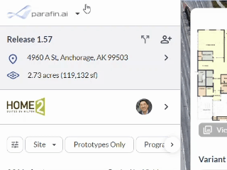 Opening the main menu dropdown from the top-left corner