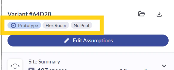 Non-guestroom program option labels