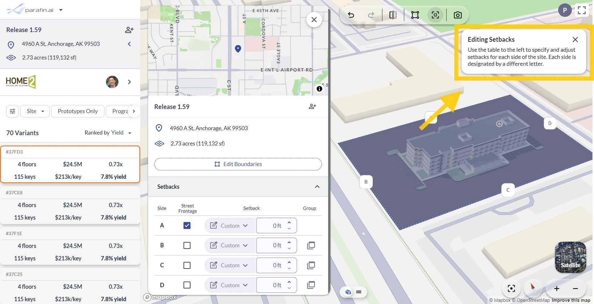 Instructions dialog for a new feature