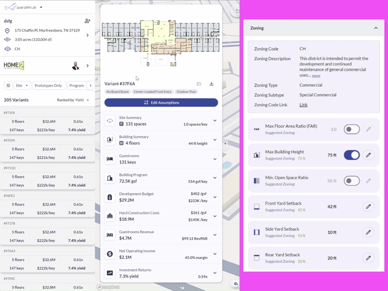 Walkthrough of the new Zoning Panel inside a project
