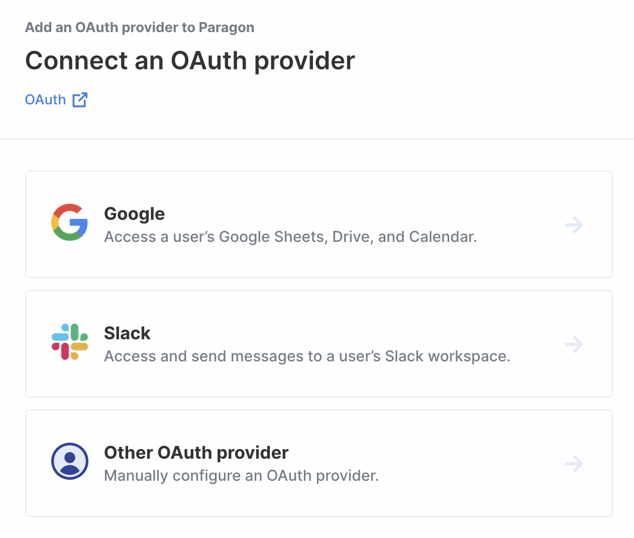 Configuring OAuth - Paragon Documentation